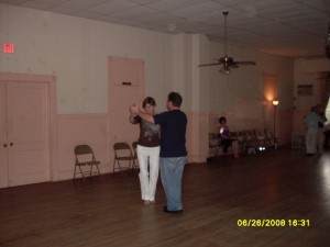 Beth and Tommy--bowling shoes make good dance shoes!